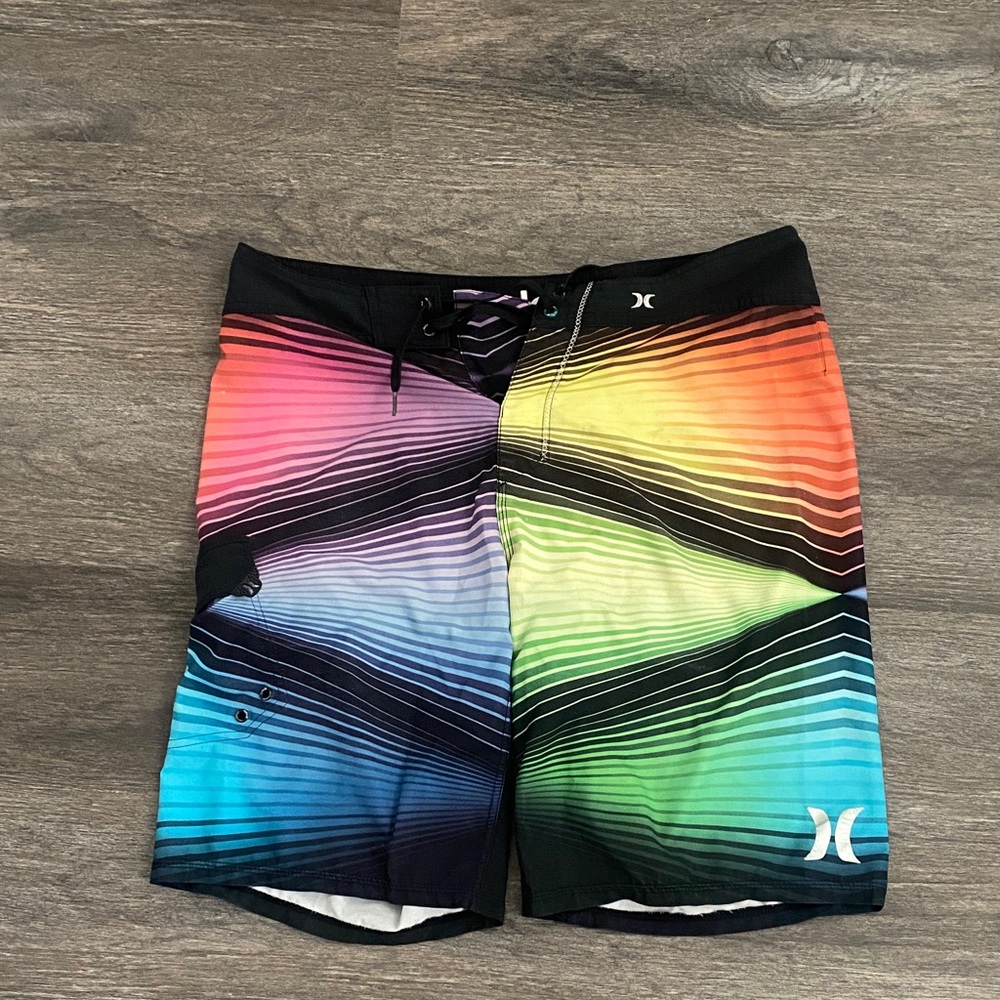 Hurley Striped Rainbow Board Shorts